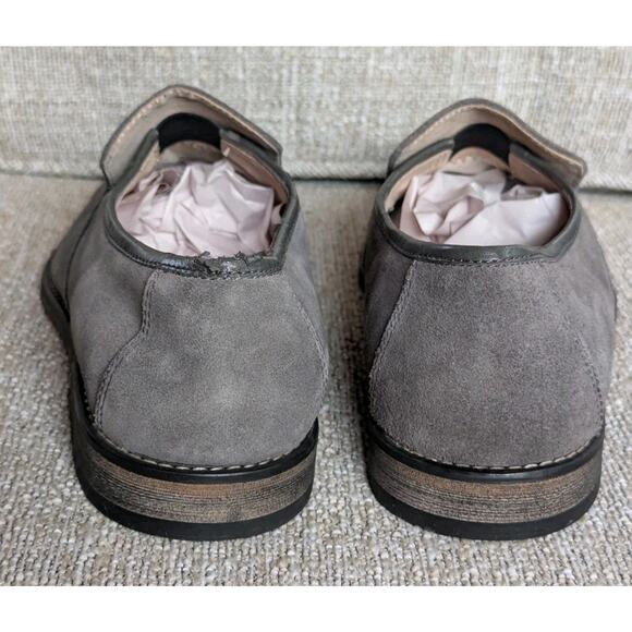 STACY ADAMS Men's Gray Leather Suede Moc Toe Loafers Size 10M 24689-061 - Picture 3 of 10